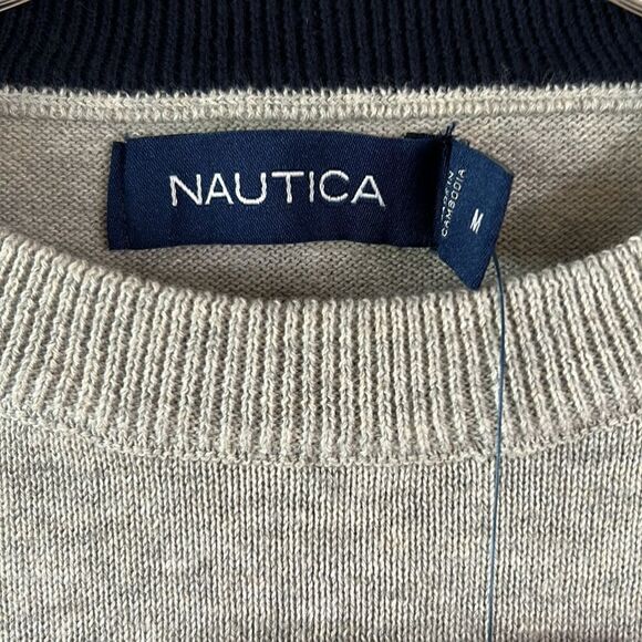 NEW Nautica Mens Grey Crewneck Sweater - Picture 6 of 7